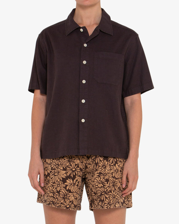 Onnie Short Sleeve Shirt - Chocolate Plum