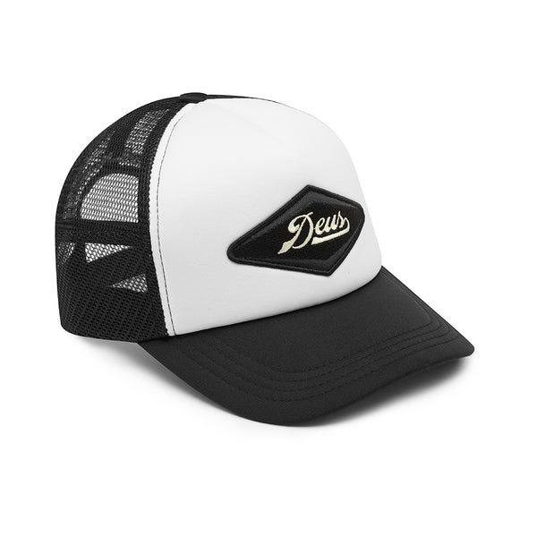 Diamond Trucker Hat - Black-White